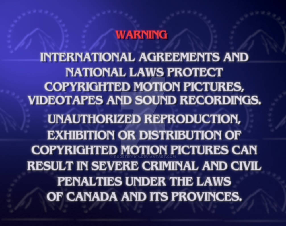 Paramount Home Video Warning screen by Rodster1014 on DeviantArt