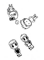 Chibi Wesker and Barry Doodle