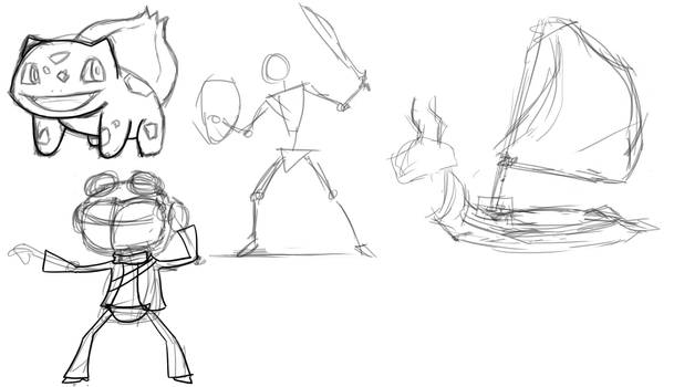 Video game sketches (works in progress)