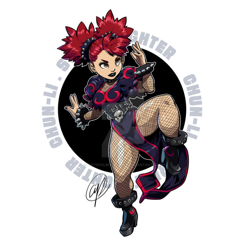 Gothic Li Characters Goth Chun-Li by artofalbertpierre on DeviantArt