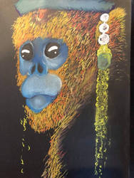 Monkey King reflecting 