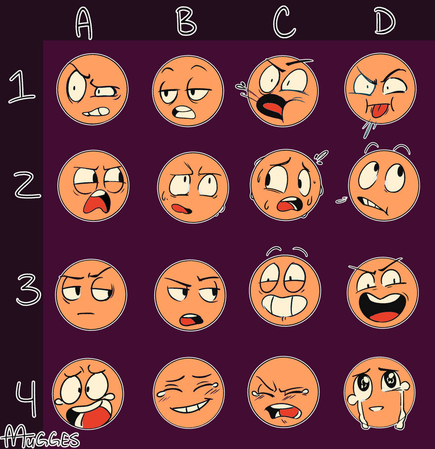 Expression Sheet by Mugges on DeviantArt