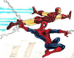 Spiderman and Ironman for Tyler Small