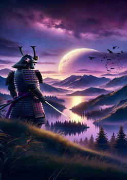 Twilight Samurai Mystical Landscape Mountains