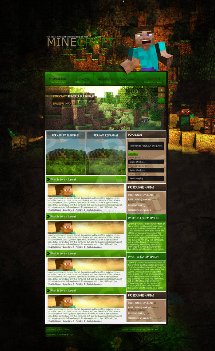 Minecraft template by diesel2 on DeviantArt