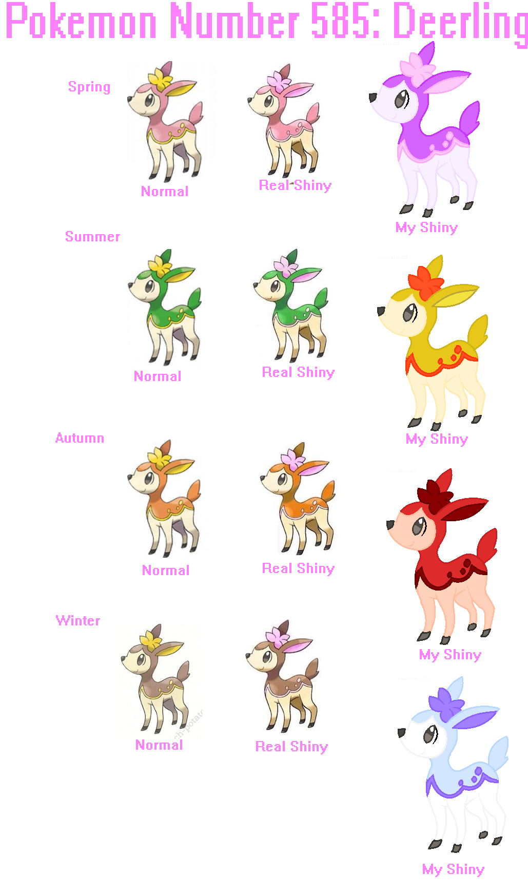 Shiny Deerling (My Version) by HotterJingoJungle on DeviantArt