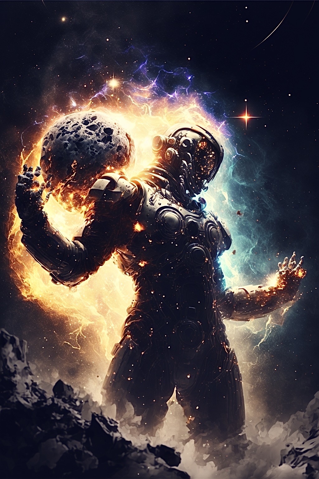 Giant celestial god by ExnergyX on DeviantArt