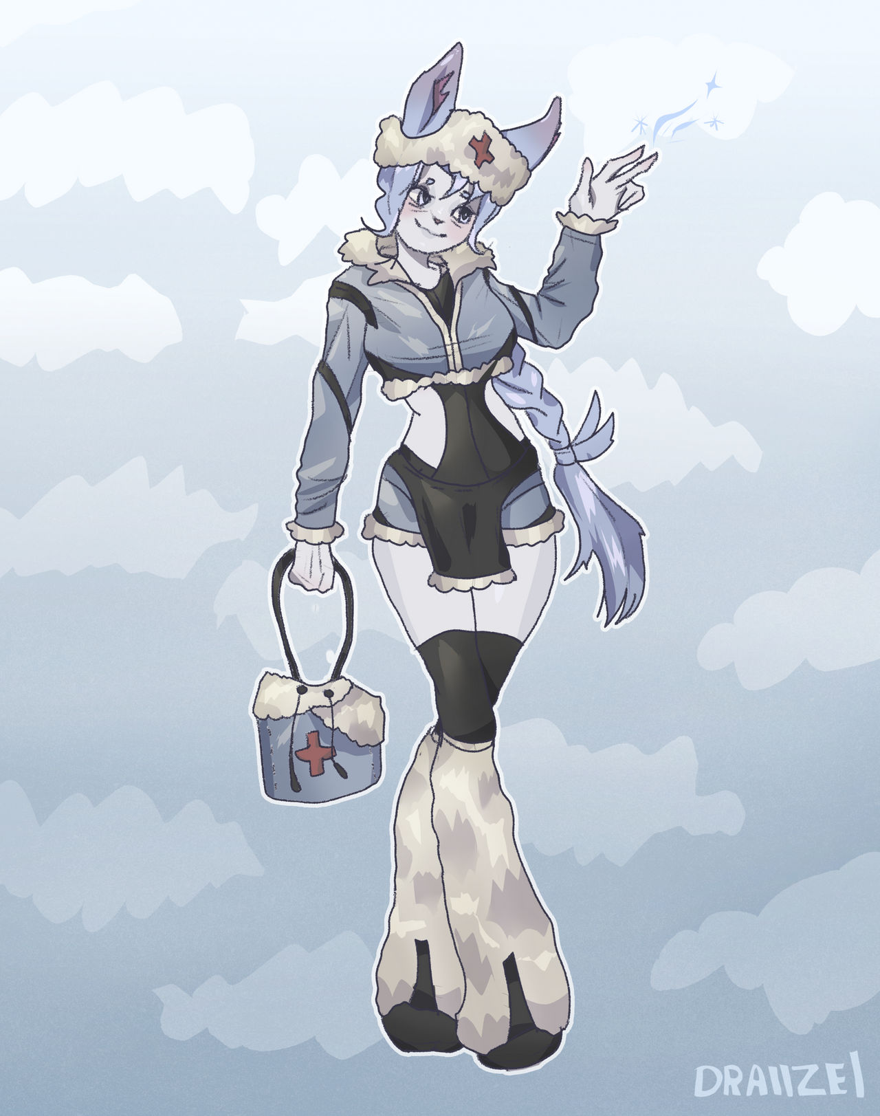 Deviantart Adoptable Rabbit Racer wintry dr. rabbit adoptable by draiizee on DeviantArt