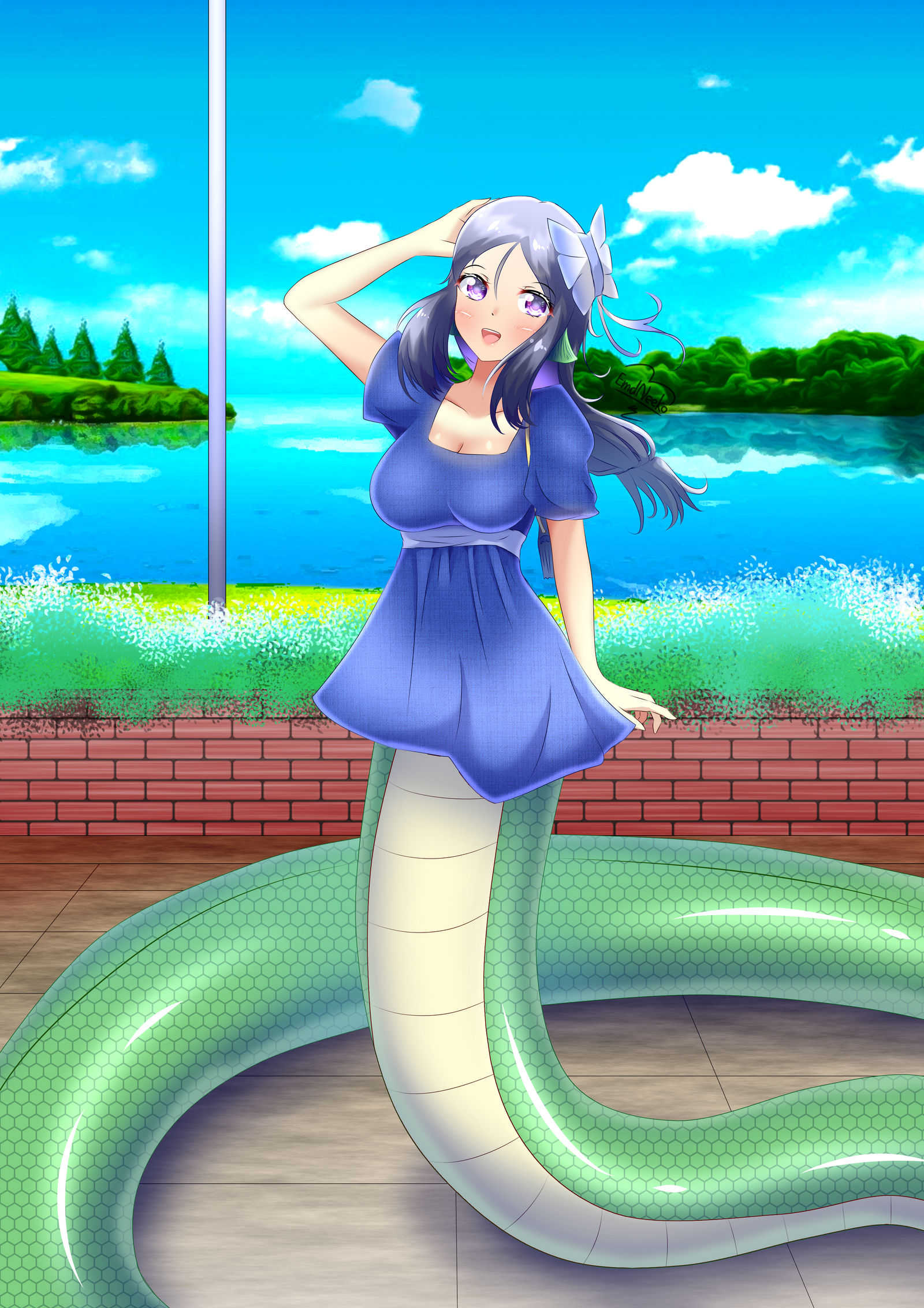 Sans AU Lamia/Naga by Jundi -- Fur Affinity [dot] net