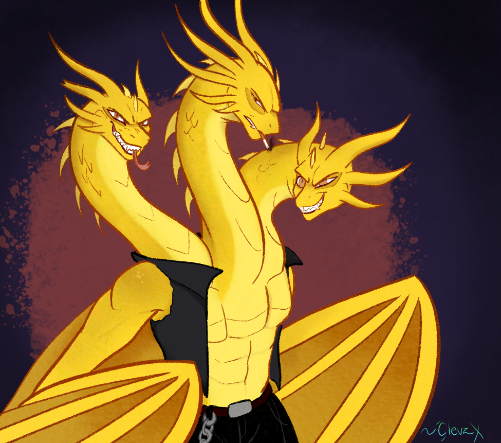 Anthro Ghidorah by ClevzX on DeviantArt