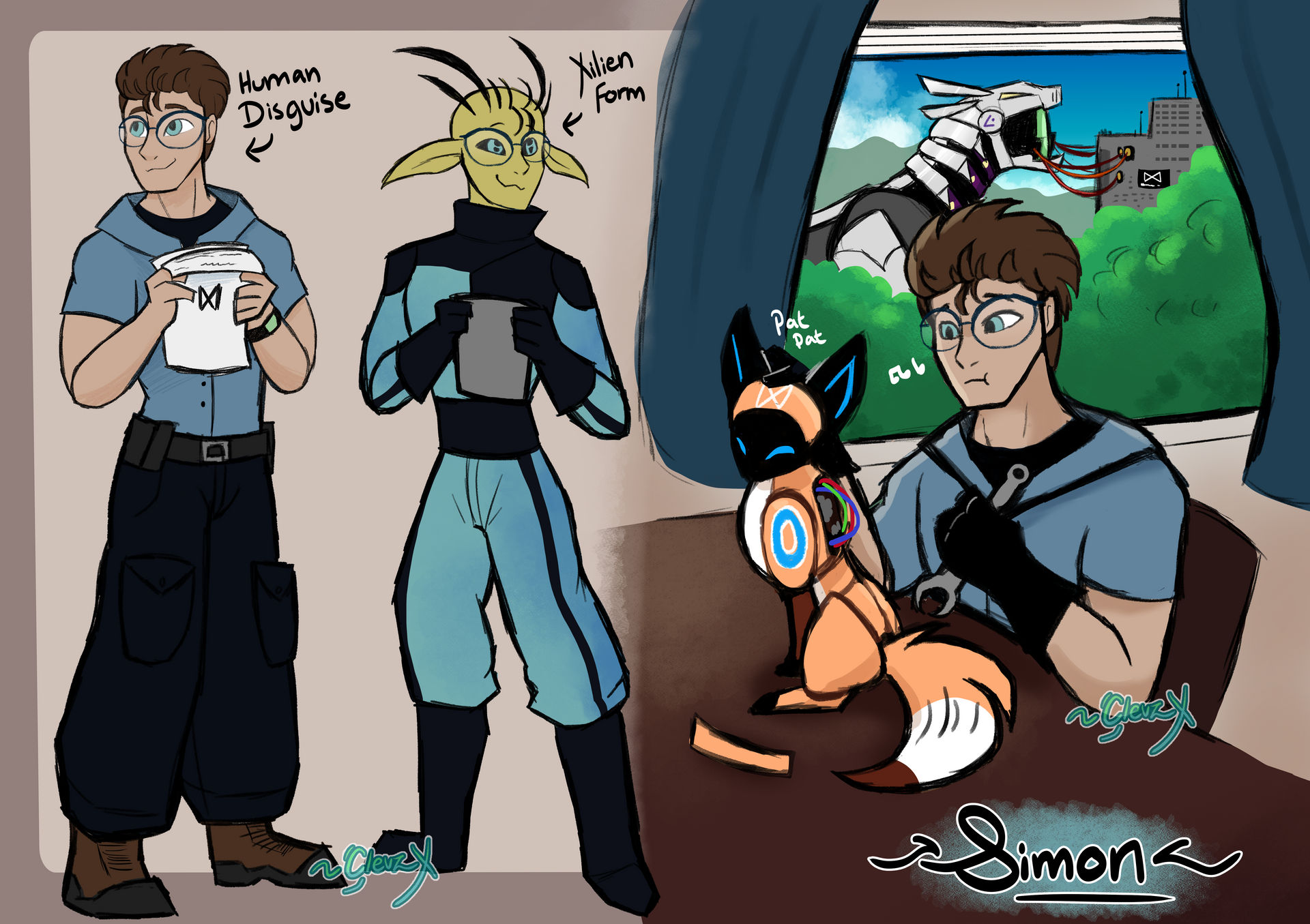 Simon Deviantart Simon Ref by ClevzX on DeviantArt