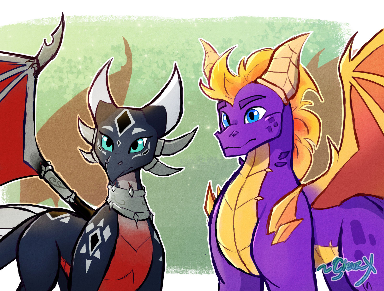 Cynder and Spyro by ClevzX on DeviantArt