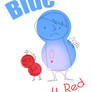 Blue y Red, portada