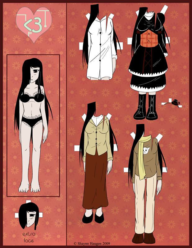 'heart': Lily Paper Doll