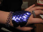 Purple Scalemaille Handflower by JadedDragonRI