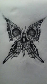 skull butterfly
