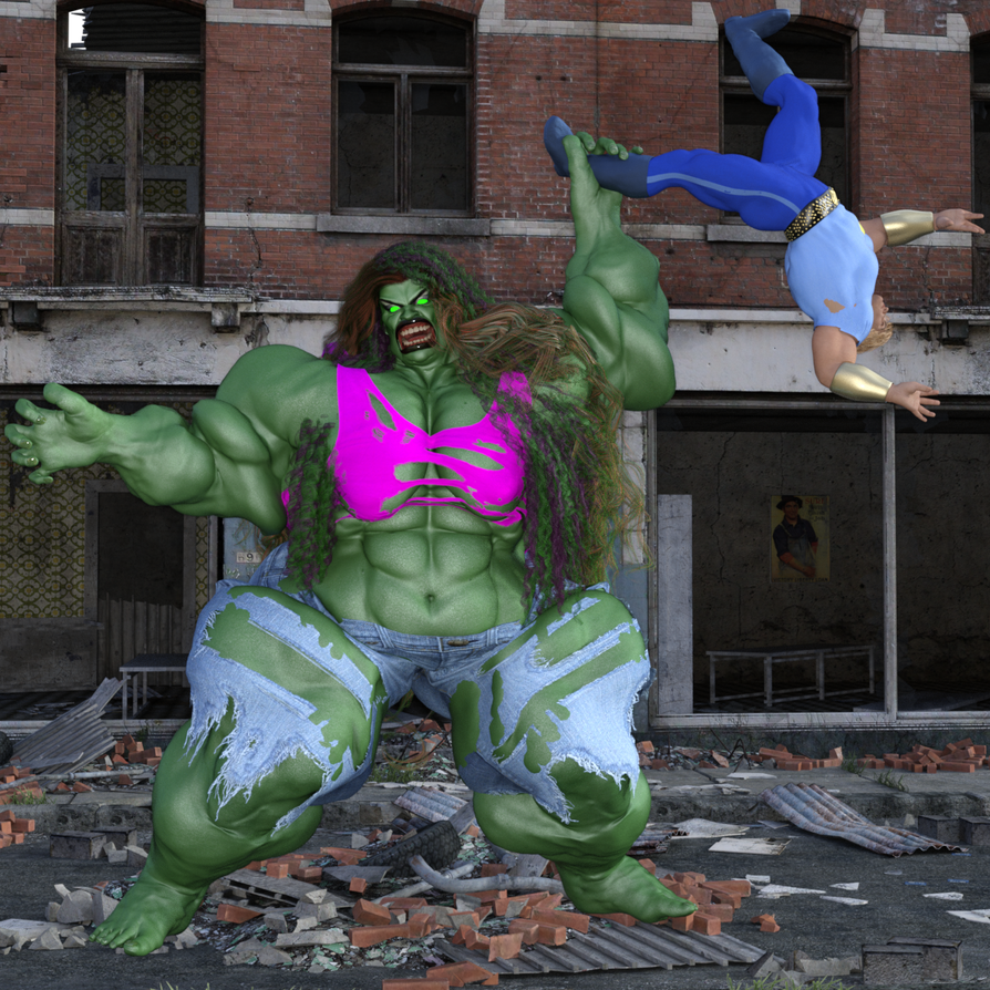 Woman Hulk Rage she-hulk on rampage by dim35 on DeviantArt