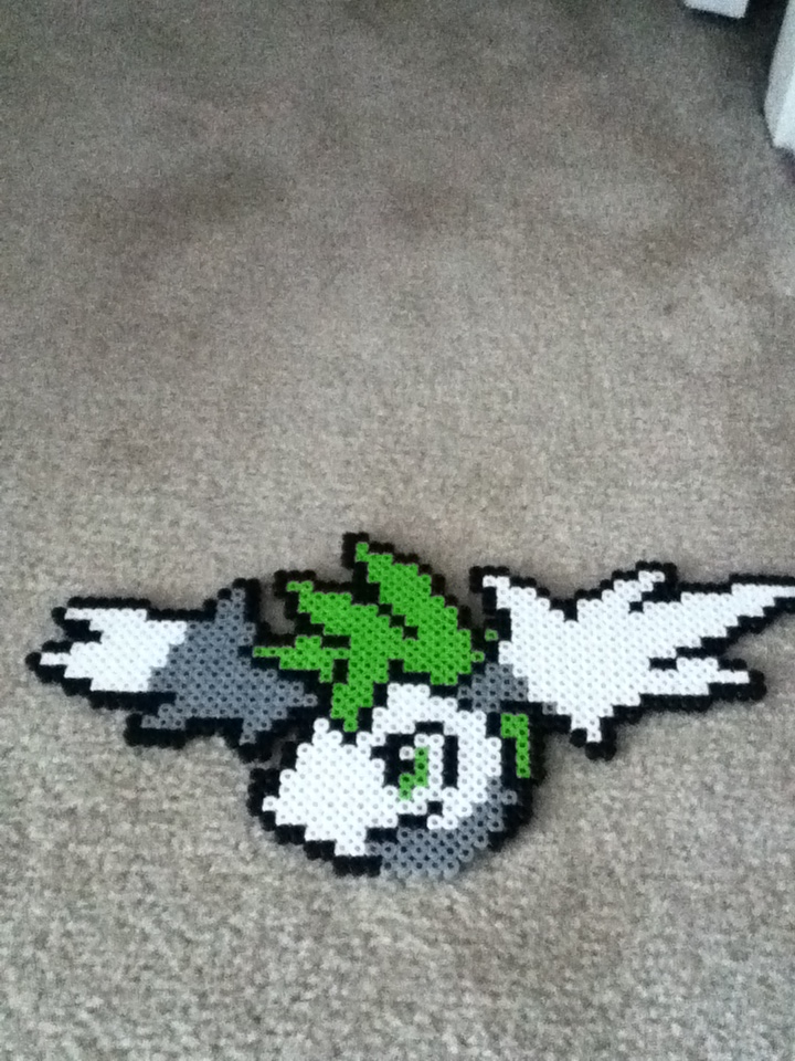 Skymin Perler beads sprite head