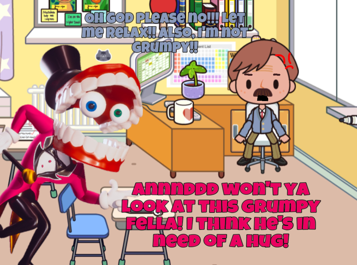 Not Grumpy by Nickthebatfox on DeviantArt