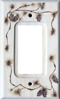 Pinecone Border Switch Plate