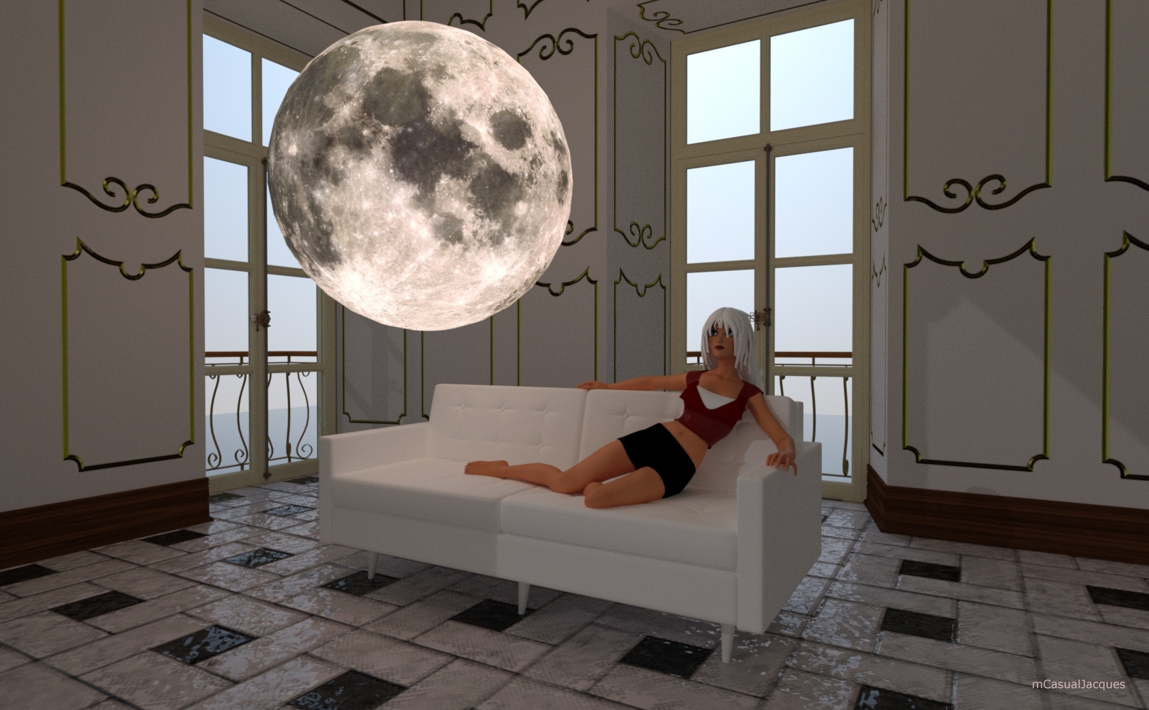 Amy and the moon EXPLORE THE SPACE