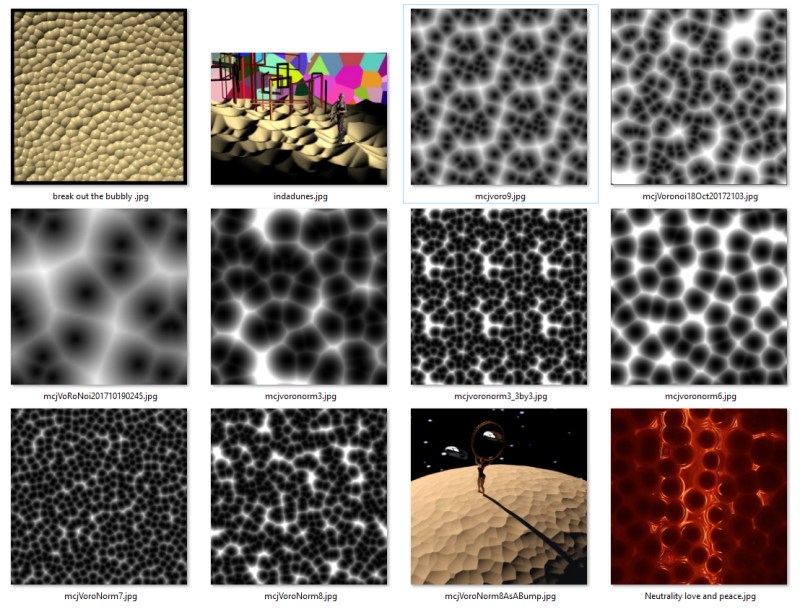 10 free voronoi maps and 1 terrain .obj