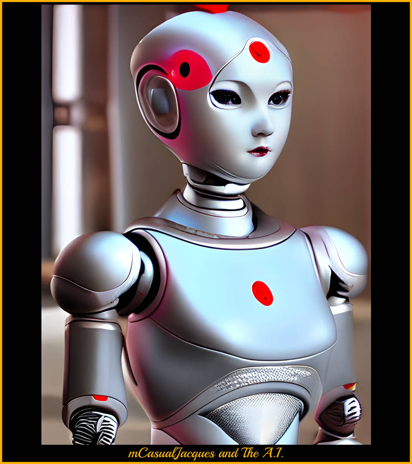 cute zen female humanoid android robot CGI by mCasual on DeviantArt