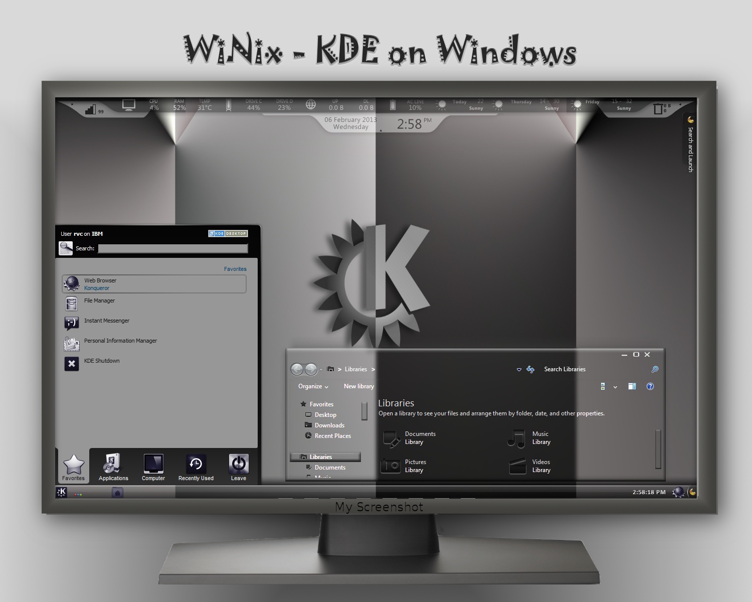 WiNIX - KDE on windows