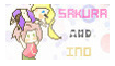 Request Naruto Stamp: Sakura And Ino by wow1076