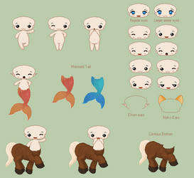 Shark Chibi Bases