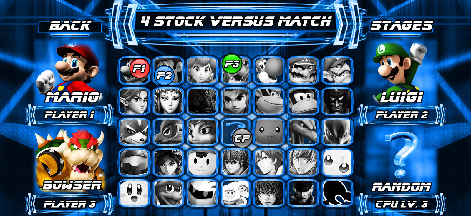 Secret Character Screen Character-Select-Screen-Complete by LivingDeadSuperstar on DeviantArt