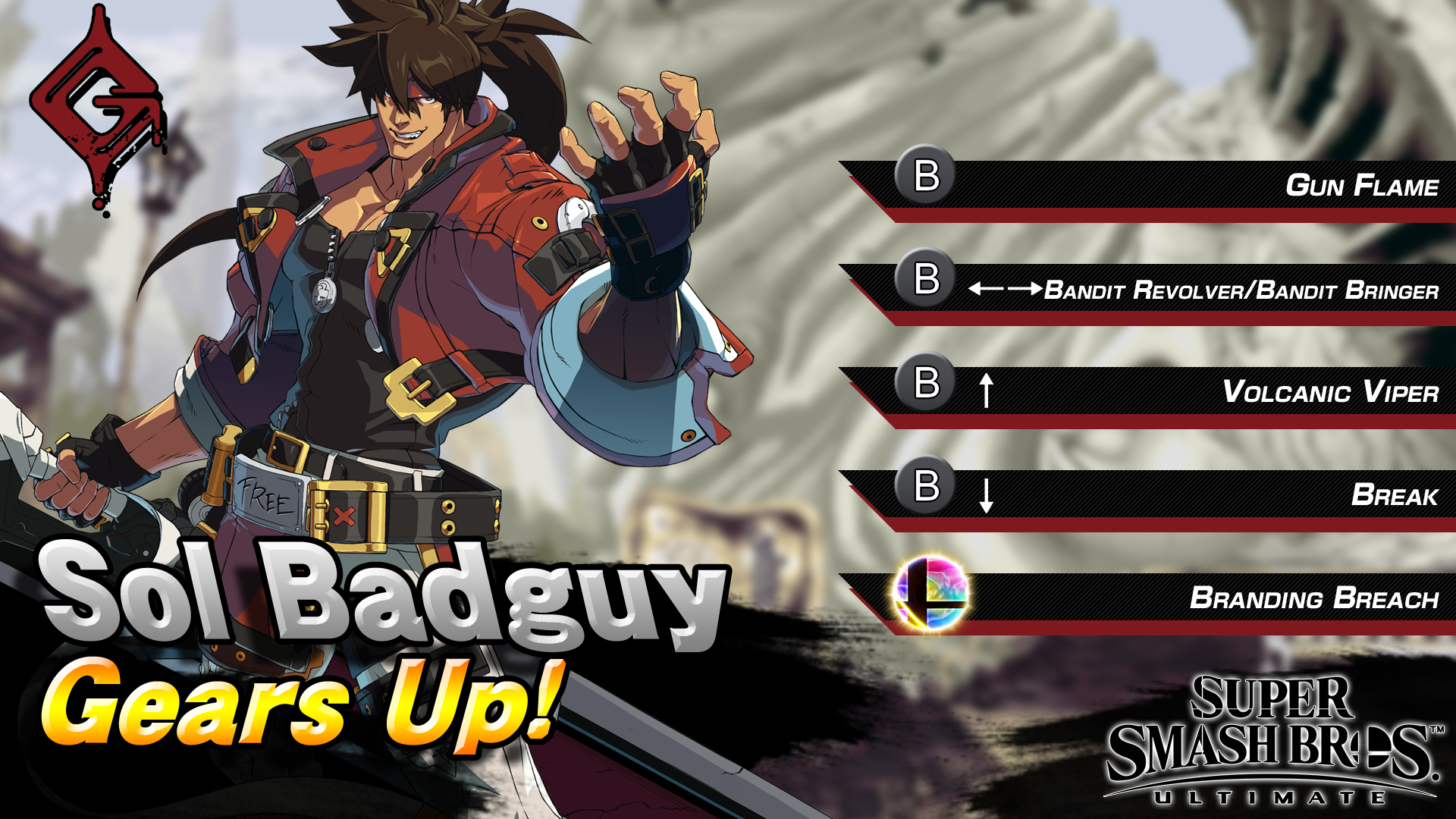Super Smash Bros. Ultimate: Sol Badguy Concept by LivingDeadSuperstar ...
