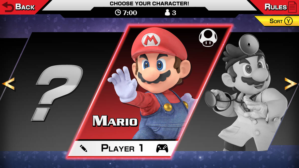 Super Smash Bros : Character Select Screen Concept by Super Smash Bros : Character Select Screen Concept by