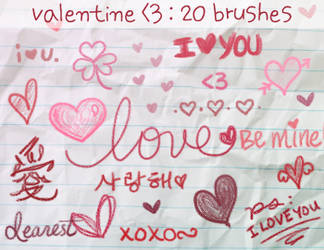 Valentine's Day Brushes