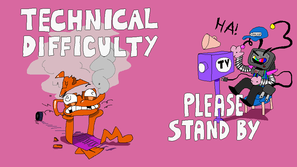 Pizza Tower Title Card but it’s two of my OCs by VoxelizedBits on