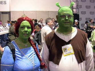 Shrek and Fiona at Comic con08