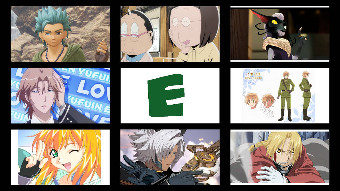 Favorite Letter E Characters Meme by Azure-Oekaki on DeviantArt