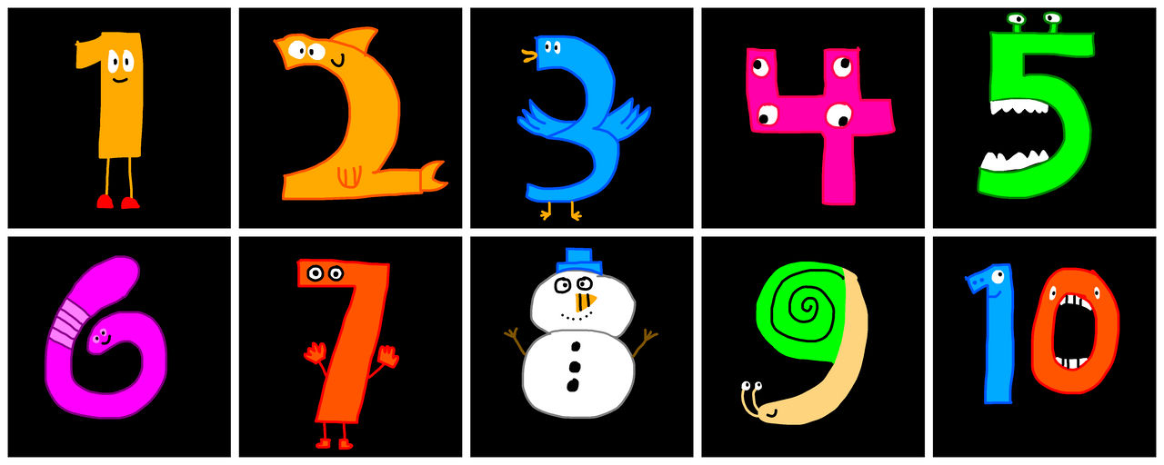 Number Creatures 1-10 My Version (New 5) by WaylanStillwell on DeviantArt