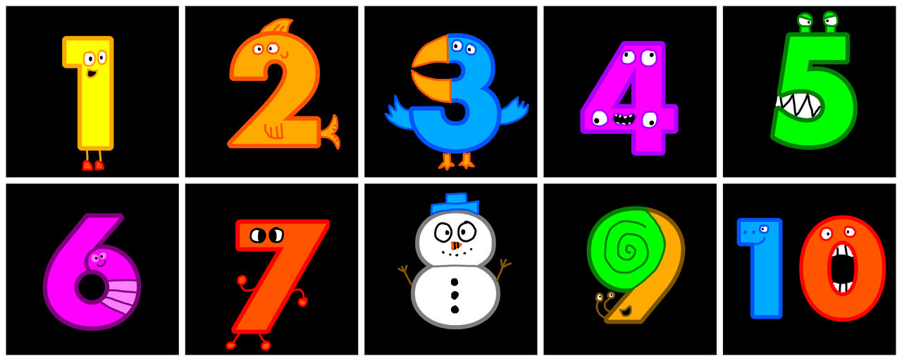 Number Creature Gradient Number Creatures 1-10 My Version (New 5) Update by WaylanStillwell on ...