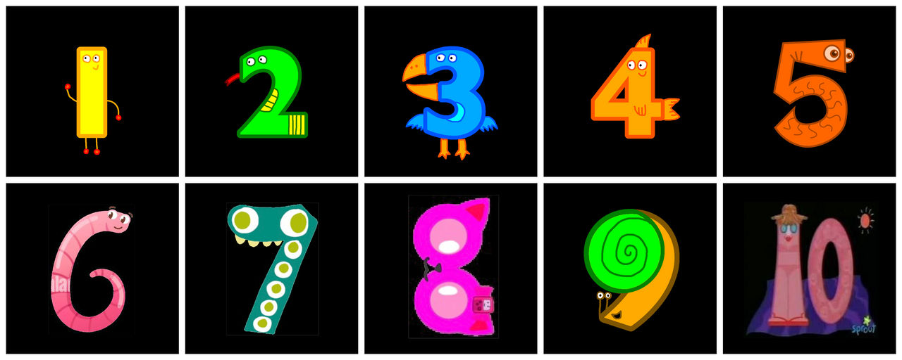 Number Creature Gradient My Number Creatures 1-10 by WaylanStillwell on DeviantArt