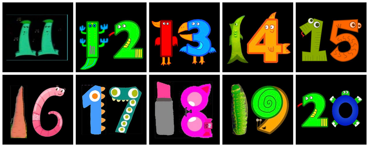 Number Creature Gradient My Number Creatures (11-20) by WaylanStillwell on DeviantArt