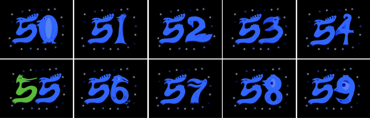 Number Creatures 50-59 (55 has been Updated) by WaylanStillwell on ...