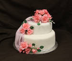 80th Two Tier Draped Cake by The-Ice-Flower