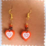Heart+swirl earrings