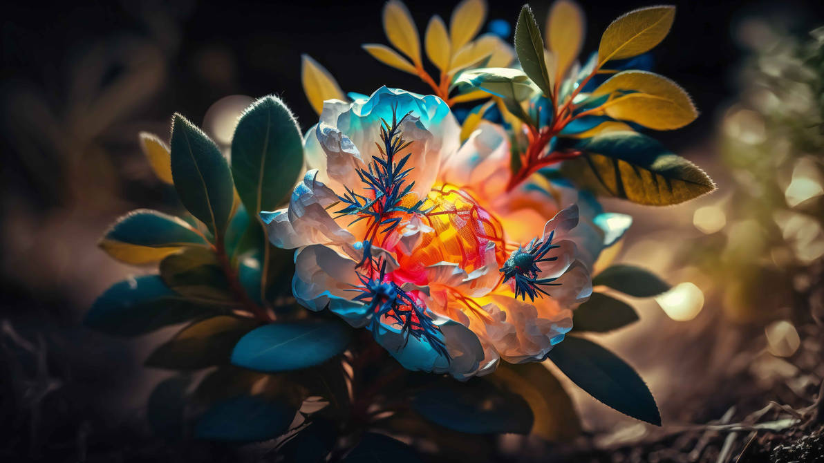 Wallpaper: Glowing Flower by Fiulo on DeviantArt