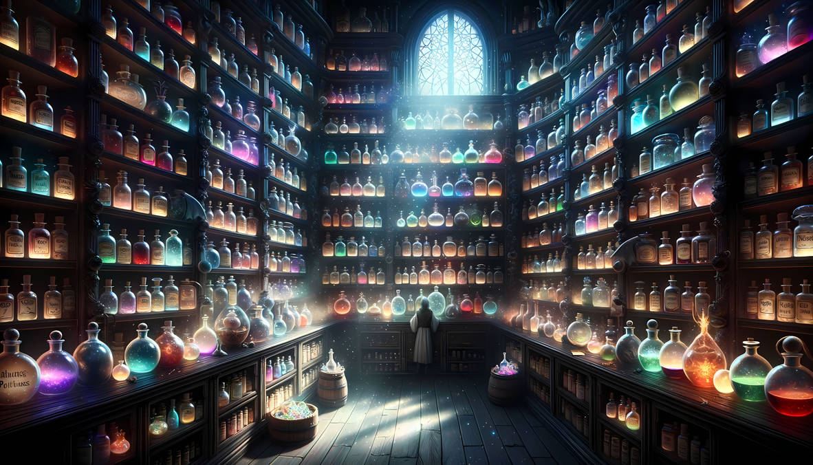 Potion Rack Magical Potion Shelves by Fiulo on DeviantArt