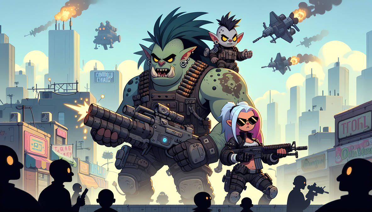 The Battle of Neon City by Fiulo on DeviantArt