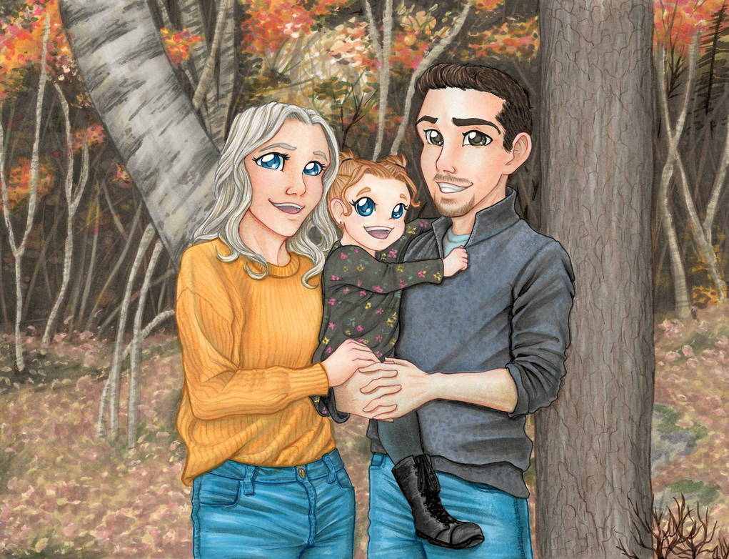 Family Deviantart Commission - Family Portrait by MayContainBirdseed on DeviantArt