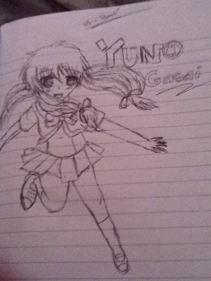 My attempt to draw yuno gasai from mirai nikki