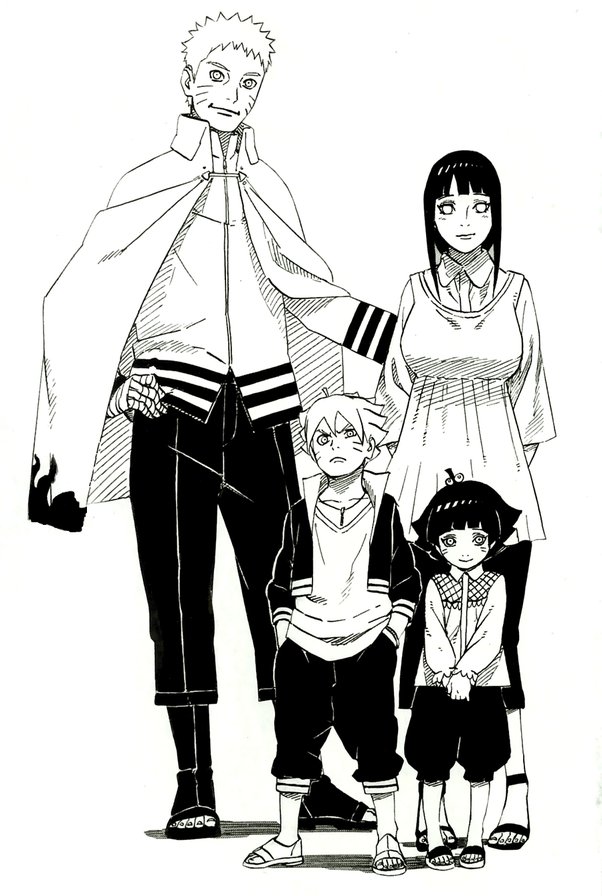 Sketches for naruhina family Released!! In Boruto : Naruto the